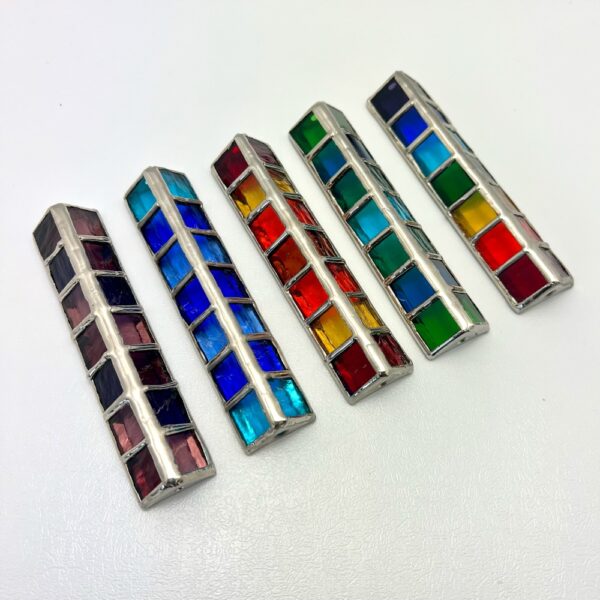 Ombre Stained Glass Panel Mezuzah 12.5 cm