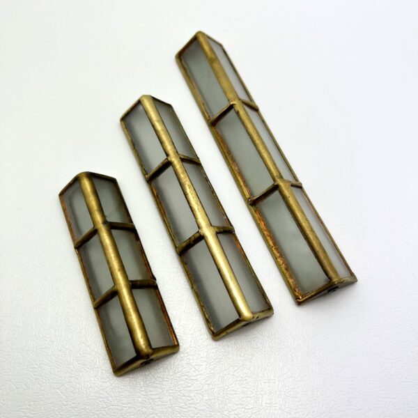 Vintage matte glass mezuzah