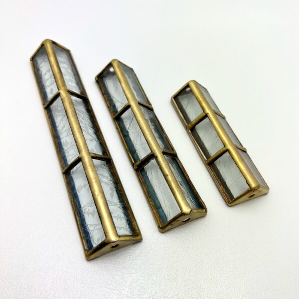 Vintage frosted glass mezuzah